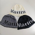 Stylish Letter Warm Slouchy Knitted Hat