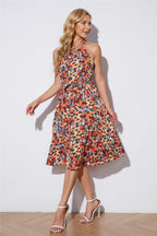 Night Fever Smocked Puff Sleeve Midi Dress