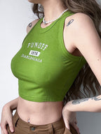 Slim Fit Monogram Crew Neck Sleeveless Bottoming Top