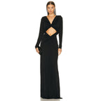 Long Sleeved Twisted Cropped Dress Dress Winter
