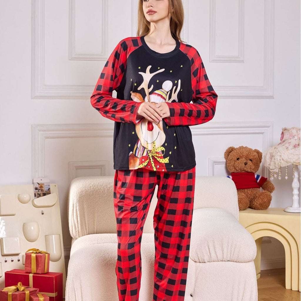 Festive Fun Printed Cozy Comfortable Relaxed Stylish LongSleeve Christmas Suit