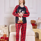Festive Fun Printed Cozy Comfortable Relaxed Stylish LongSleeve Christmas Suit