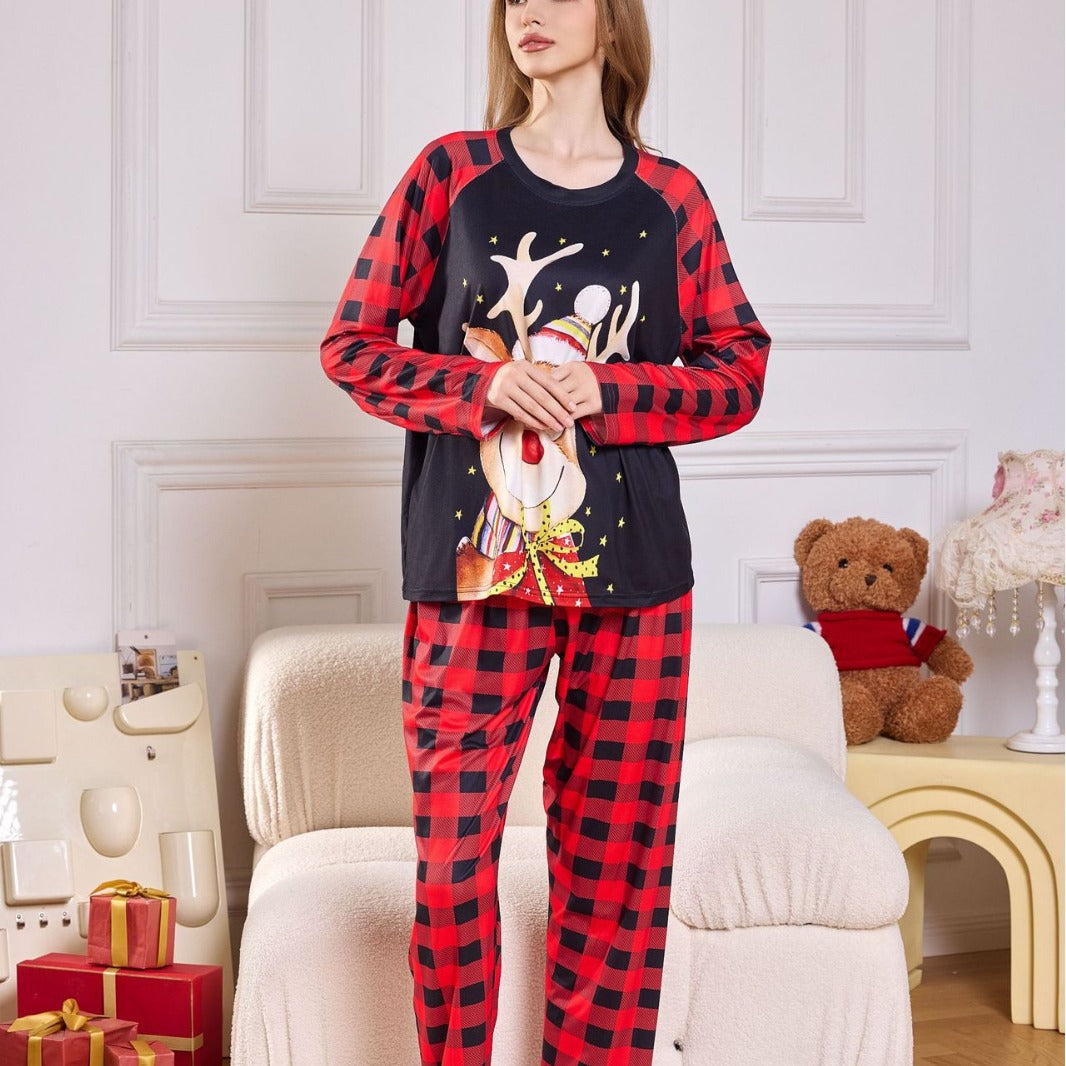 Festive Fun Printed Cozy Comfortable Relaxed Stylish LongSleeve Christmas Suit