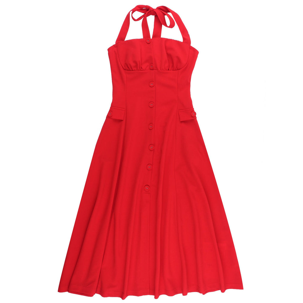 Carnes Midi Dress Red