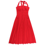 Carnes Midi Dress Red