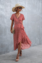 Knox Paisley High Low Ruffle Maxi Dress FINAL