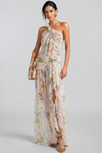 Fanyrt Backless Floral Maxi Dress