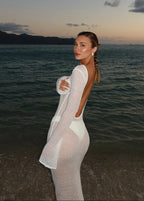 Azure Mirage - 3-Piece Sheer Mesh Beach Set