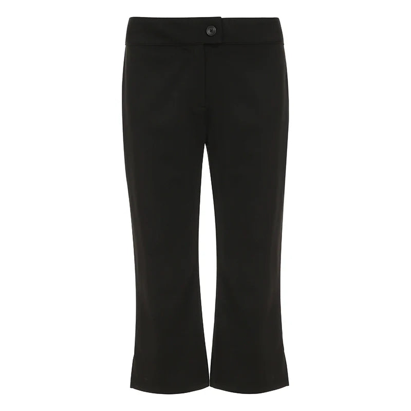 Novalynn Slit Hem Midi Pants