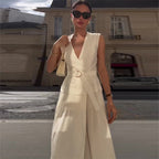 Milagros Elevated White Dress Evening Wear Edit