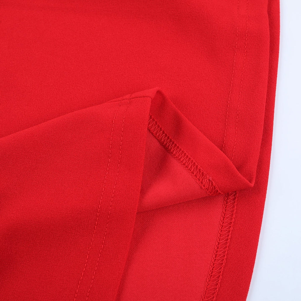 Carnes Midi Dress Red