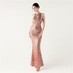 Slim Fit Hip Sequined Evening Dress