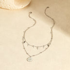 Vintage Double Strand Cross Pendant Necklace