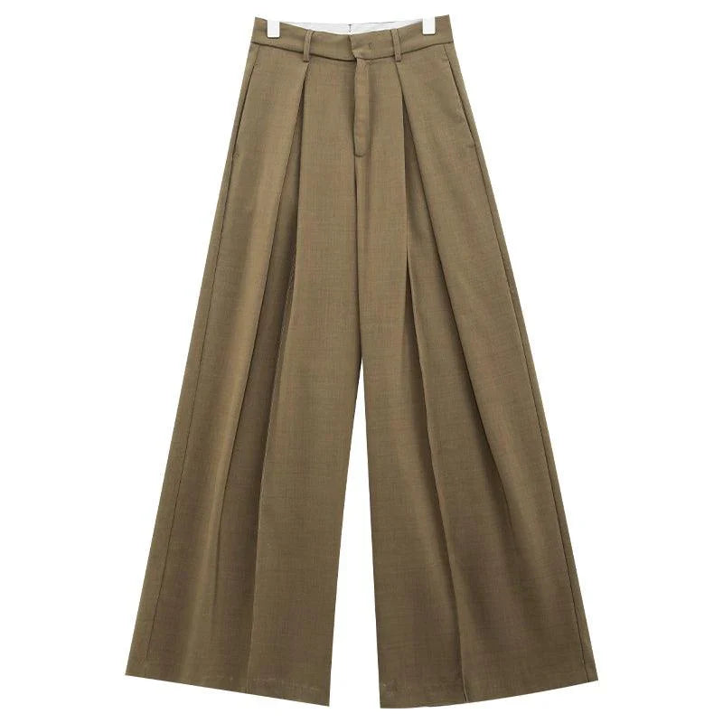 Dramatic Noir Wide-Leg Palazzo Pants