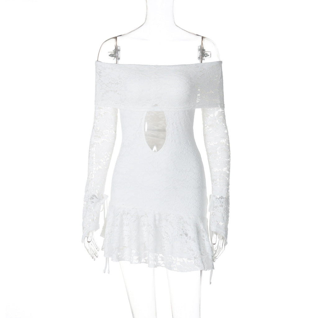 Varnika Off Shoulder Lace Mini Dress