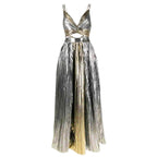 Hollow Out Cutout Contrast Color One Piece Swimsuit Women Dress Swimsuit