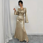 Nadia Boutique Women's Evening Dress with Shiny Surface Everyday Luxe Edit