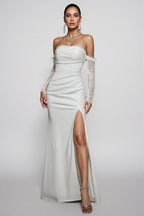 Elay White Backless Maxi Dress