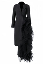 Edmund Irregularly Spliced Mesh Maxi Dress