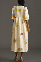 Fashionable Parisian Maelien - Summer floral dress