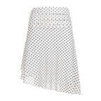 Izel Polka Dot Mesh Midi Skirt
