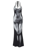 Halter Neck Slim Backless Maxi Dress