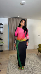 Double Layer Mesh Elegant Long Sleeve Dress
