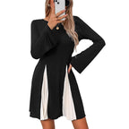Úrsula Aesthetic Women's Flared Dress with Pleated Elements Boutique Collection