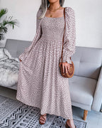 Energetic Smocked Floral Maxi Dress