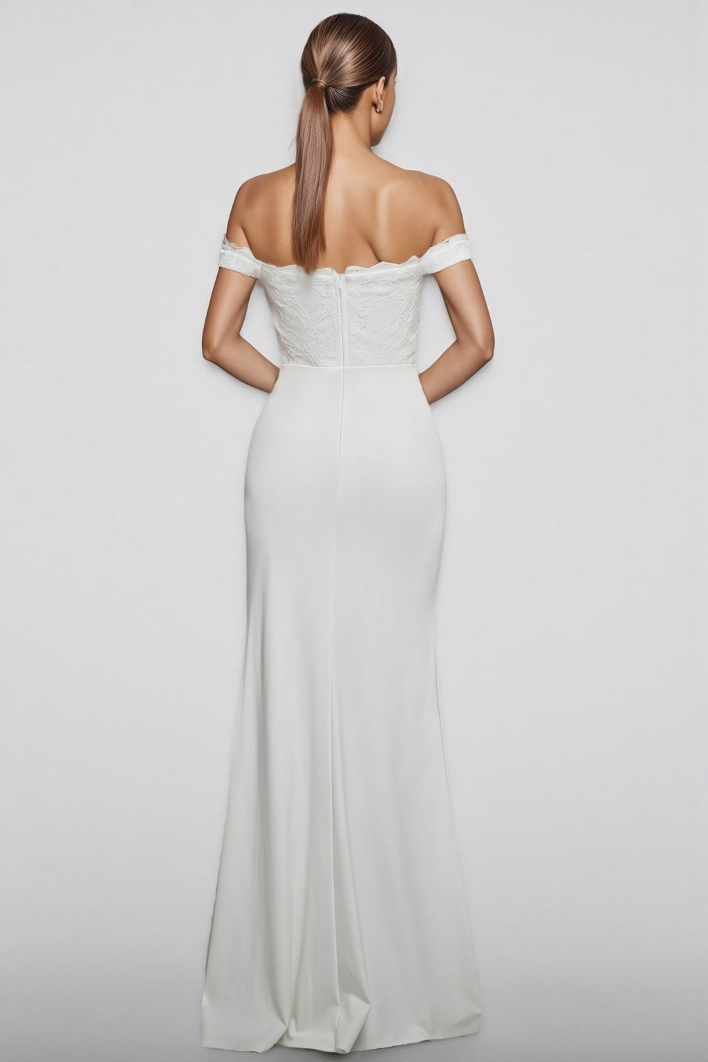 Mira White One Shoulder Split Maxi Dress