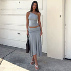 Tatum One-Shoulder Midi Skirt Set