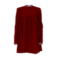 Leila Statement Women's a Line Dress with High Collar and Ruffle Details Chic Silhouette Collection