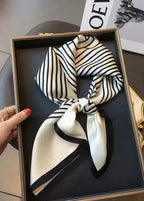 Harper Lines - Monochrome Chevron Silk Scarf
