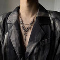 Dark Diamond Butterfly Star Moon Creative Elegant Necklace
