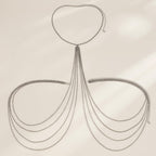Sexy Minimalist Multi Layer Tassel Chest Body Chain
