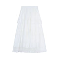 Payton White Tiered Lace Skirt