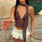 River Polka Dot Mesh Top