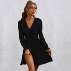 Julianna Satin Ruffle Mini Dress FINAL