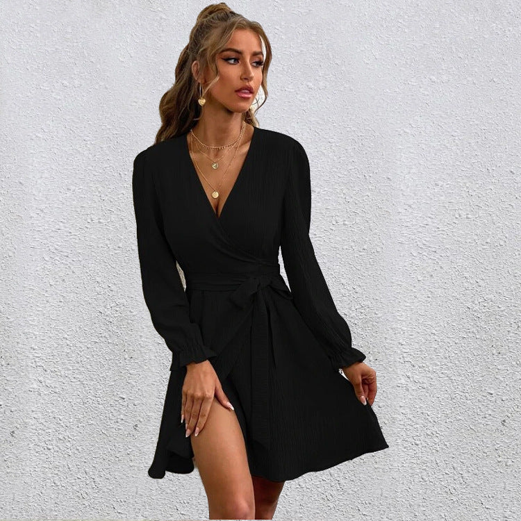 Julianna Satin Ruffle Mini Dress FINAL