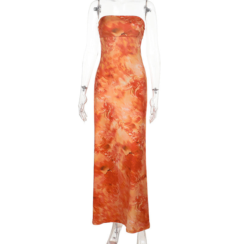 Gerbera Maxi Dress Orange