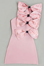 Rila Barbie Pink Big Bow Mini Dress