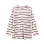 Striped V-Neck Long Sleeve Sweatshirt