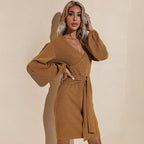Rebecca Drape Knit Sweater Dress FINAL
