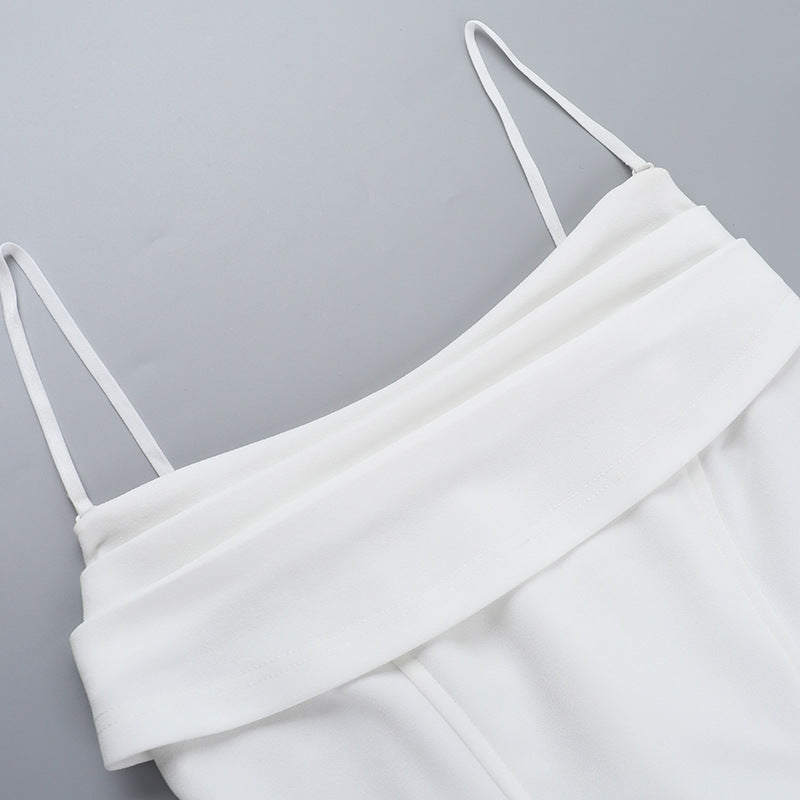 Fring Tube Dress White