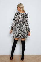Hally Satin Leopard Print Shirt Dress FINAL