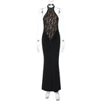 Addeline Halter Backless Maxi Dress