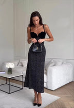Inkwave Midi Dress Black