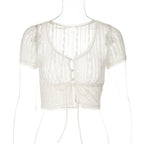 Rylann Lace Button Crop Top