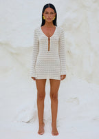 Luna - Open-Knit Mini Dress