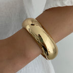 Smooth Wide Gold Foil Tie Dye Bracelet